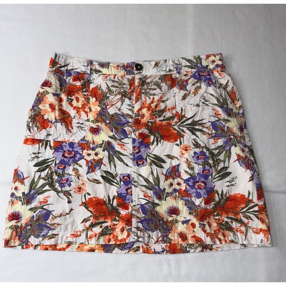 Croft & Barrow Stretch Skort Women's Size 12 Bright tropical floral Print